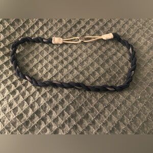 lululemon athletica Navy and silver Braided Elastic Headband